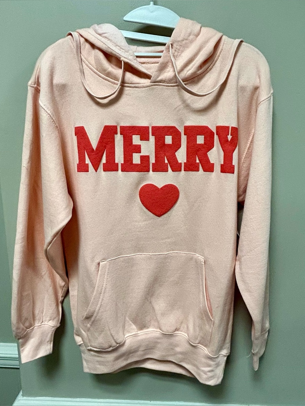 Merry Heart Pink Pullover Hoodie Inspired Culture Sz XS NWT